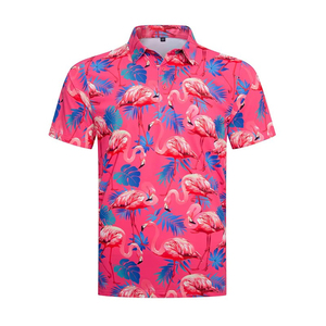 Chemise décontractée pour homme en jersey 100% coton respirant, imprimé numérique, coupe ajustée, taille plus, été, PUFFIN SPORTS, design personnalisé - Product Image 1