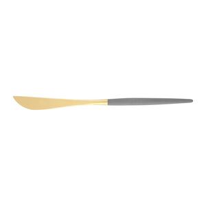 <b>Portability</b> Stainless Steel Dual Tone Gold Grey Premium <b>Cutlery</b> Knife <b>Set</b> of 6 Pieces Custom Manufacturer Wholesaler - Product Image 1