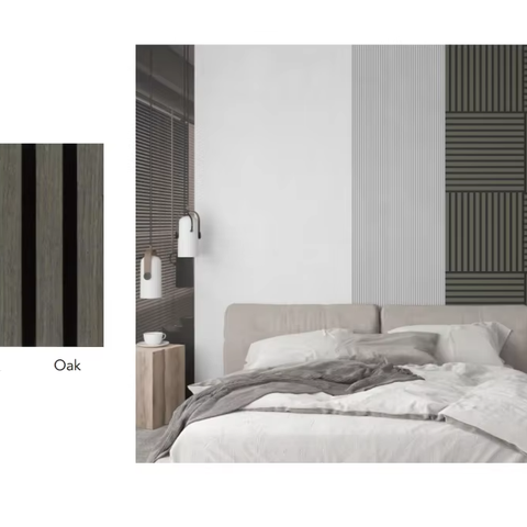 Modern MDF Acoustic Wall Panels Oak Color Rubber Core for Soundproofing Decorative for Hotel Available Multiple Colors