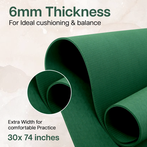 Esterilla de yoga ecológica verde botella antideslizante y acolchada para mayor comodidad - Product Image 5