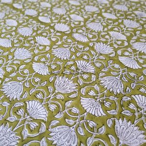 Mantel de algodón hecho a mano indio hermoso bloque de mano impreso cubierta de mesa de algodón para mantel de boda para la venta - Product Image 3