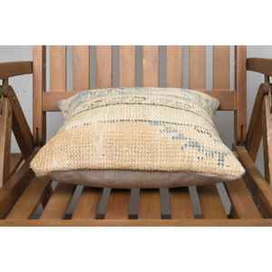 หมอนผ้าขนแกะสีเบจถักลายแคนธา14x14นิ้วสไตล์วินเทจผ้าหนานุ่มสำหรับใช้บนพื้น - Product Image 5