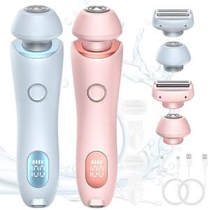Depiladora Eléctrica Inalámbrica 2 en 1 para Mujer, Afeitadora de Doble Cuchilla para Uso en Seco y Húmedo, Resistente al Agua IPX7, para Piernas, Brazos, Axilas y Área del Bikini, Lavable - Product Image 3