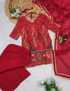 ชุดเดรสสตรีสไตล์อินเดียสำหรับผู้ใหญ่คุณภาพสูง - Product Image 4