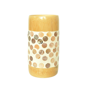 Tasse en bambou naturel avec nacre, design moderne du Vietnam, pour un usage quotidien et une décoration élégante de la maison - Product Image 2