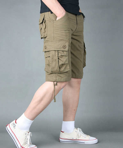 กางเกงขาสั้นผ้าแคนวาสลำลองสำหรับผู้ชาย สวมใส่สบายในฤดูร้อน ยืดหยุ่นได้ มีกระเป๋าใส่เครื่องมือ เหมาะสำหรับกิจกรรมกลางแจ้ง - Product Image 2
