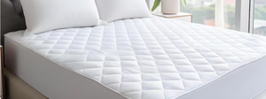 Protège-matelas blanc de qualité supérieure enduit de TPU protecteur doux rempli de coton facile à laver résistant aux taches pour tous les non-tissés unis - Product Image 4
