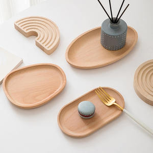 Petite assiette en bois prix le moins cher meilleure qualité mélange de tailles et de formes ensemble de vaisselle en bois d'acacia - Product Image 4