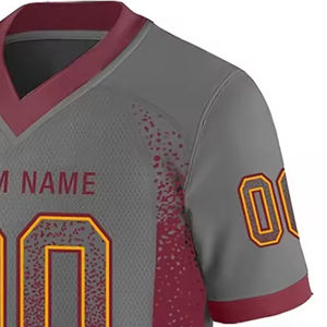 Vêtements de sport actifs, maillot de football américain personnalisé par sublimation pour adultes - Maille légère, respirante, évacuant l'humidité, unisexe - Product Image 2