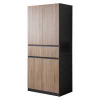 Armoires de chambre à coucher modernes en bois, design minimaliste, grand rangement, 797x495x1800cm, non pliables, en PB+MDF, personnalisables, fabriquées sur mesure