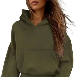 Sudaderas con Capucha para Mujer, Otoño 2026, Manga Larga, Media Cremallera, Sudaderas Cortas, Sudaderas Promocionales - Product Image 1