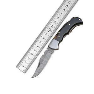 Cuchillo de cocina de hoja fija de acero de Damasco hecho a mano duradero mango de madera de corte afilado grado profesional 12 pulgadas de longitud Pakistán - Product Image 1