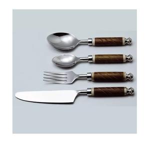 Juego de cubiertos de Metal con mango de resina, cuchara y tenedor, novedad - Product Image 2