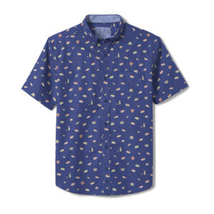 Chemises d'été décontractées imprimées pour hommes avec manches courtes Broderie personnalisée Logo Tag Label And Branding For Streetwear - Product Image 2