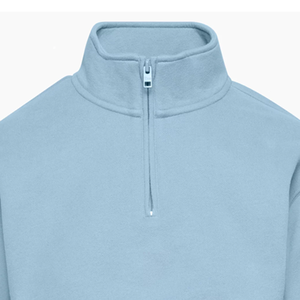 Usine personnalisée de haute qualité OEM 100% coton demi fermeture éclair haut court et longue ligne droite pantalon ample femmes pantalon 2 pièces ensemble pour filles - Product Image 2