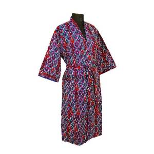 Bata de Baño Kimono Kantha de Lujo y Calidad Premium para Mujer, Elegante, Larga, Hecha a Mano, para Dormir en Verano - Product Image 5