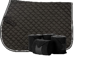 Personnalisé J Logo Carré Coton Matelassé Dressage Anglais Cheval Tapis De Selle Ensemble Polo Wraps Léger Tissu Doublure-Vente en Gros - Product Image 6