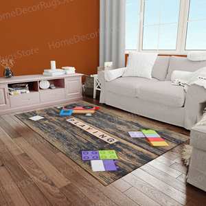 Alfombra Estampada Vibrante: Habitación de Niño, Juego, Tren, Niños, Fácil de Limpiar, Antideslizante, con Pelo Suave - Product Image 2