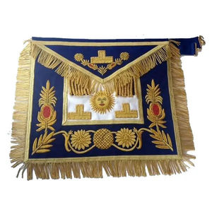 Personalizado Masonic Regalia Craft Master Masons MM Delantal Oficial Collar Turquoise Blue Ribbon Technics craft - Product Image 4