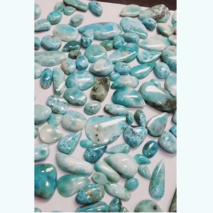 150 ชิ้นธรรมชาติ Larimar 16 มม.ถึง 45 มม.รูปไข่ Pear แฟนซี Cabochon 2955 กะรัต Lot Iroc ขาย คุณภาพสูง larimar พลอยหลวม - Product Image 4