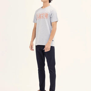 Camisetas Personalizadas de Cuello Extendido para Hombre, Estilo Urbano Holgado, Desgastado, 100% Algodón, Ecológico y Transpirable - Product Image 3