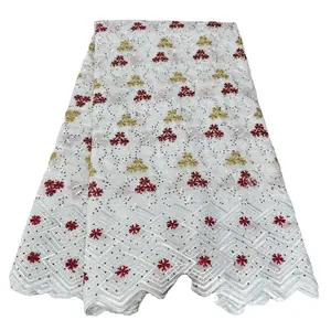 New elegant swiss lace fabric floral patterns high-quality swiss cotton lace for dresses