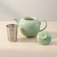 Théière en céramique réutilisable de 0,6 L, artisanale, cadeau pour les amateurs de thé et les collectionneurs, vente en gros 3459725Rc-0.6