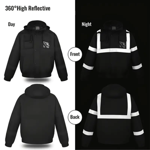 Chaqueta reflectante ligera para hombres y mujeres Ropa de trabajo al aire libre de alta visibilidad - Product Image 2