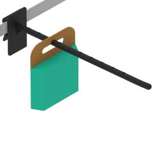 Gancho de exhibición negro con solapa de 150 mm categoría de producto - Product Image 3