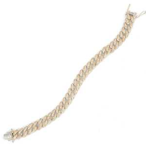 Bracelet à breloques gourmet en argent avec zircon jaune, quartz, diamant, perles et pierres, bijoux en or, forme de fleur, style religieux, pour cadeaux - Product Image 2