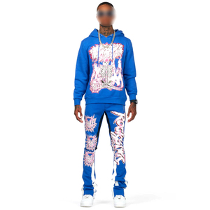 Chándales acampanados ecológicos recién llegados, la mejor tela de tacto suave, ropa cómoda para la puerta, talla grande, sólido, haga su propio diseño - Product Image 1