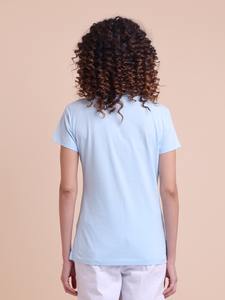 Camiseta de media manga con cuello estampado elegante y elegante de ODM Supply, cómoda Lona de moda para el verano, camisetas de talla grande para mujer - Product Image 6