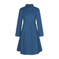 Servicios OEM: Abrigo Largo Casual Grueso de Lana para Mujer, Transpirable, Ropa de Invierno, Botones de Cuerno, Relleno de Fibra de Poliéster y Piel de Visón