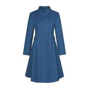 Servicios OEM, Precio al por Mayor, Abrigo Largo de Lana para Mujer, Grueso, Informal, Transpirable, Ropa de Invierno, Botón de Cuerno - Product Image 1