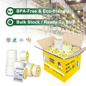 กระดาษสติกเกอร์แบบม้วน ขนาด 1 นิ้ว × 2 5/8 นิ้ว ผลิตในจีน 4x6 250 แผ่น 2x4 นิ้ว 4x1.5 4x2 แบบพิมพ์ความร้อนโดยตรง 3*5 - Product Image 4