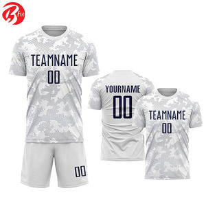 Meilleur prix 100% Polyester Football Uniforme Adultes Automatisé Coupe Chemises Tops Sublimé Football Jersey Porter - Product Image 5