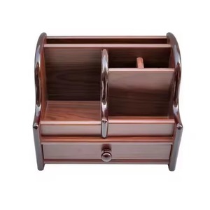 Portalápices de madera natural de último diseño para encimera y vajilla Portalápices decorativo Pulido natural - Product Image 2