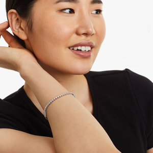 Élégant 7 pouces 925 argent brillant coupe Moissanite griffe réglage Tennis Bracelet luxe étincelant bijoux fins unisexe romantique - Product Image 4