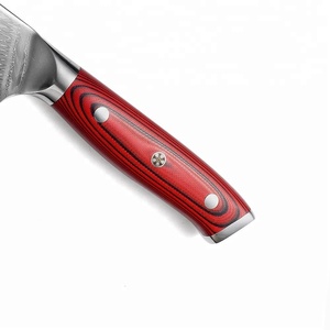 Couteau de chef de cuisine professionnel damas japonais à lame tranchante fixe d'usine de coutellerie OEM ODM personnalisé en gros pour usage en cuisine - Product Image 6