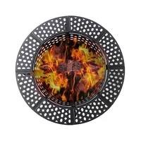 Bol à feu large en fer galvanisé, écologique, pour barbecue au gaz/essence, usage extérieur contemporain - Zahid Exports 50000-74999