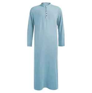 Premium Emirati Thobe Teal Luxury Kandura Ropa árabe tradicional Elegante para hombre Jubba Suave y transpirable Traje islámico moderno - Product Image 1