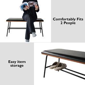 Banc tapissé de siège de mousse avec le cadre en métal pour le style contemporain - Product Image 6