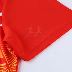 Conjunto de uniforme de fútbol personalizado para equipo con nombre y número camiseta de fútbol transpirable y pantalones cortos - Product Image 4