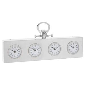Grande boîte rectangulaire avec 4 horloges, horloge de bureau, horloge mondiale, accessoires de décoration pour la maison et le bureau - Product Image 3