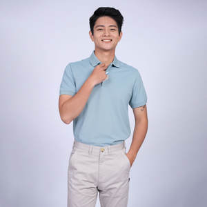 Design accrocheur Polos Pour Hommes Broderie Logo 95% Polyester 5% Spandex Coton Polo Uniformes Scolaires Vêtements En Ligne - Product Image 4