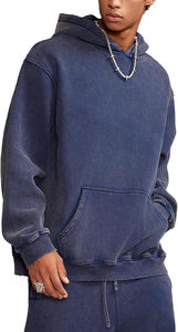 2024 nouveau Design hommes décontracté Vintage acide pierre soleil impression à capuche haute qualité en détresse 100% coton décontracté respirant OEM - Product Image 2