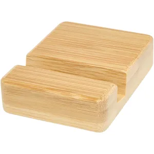 Support de téléphone en bambou Ebla, système de conférence élégant avec matériaux écologiques - Product Image 4