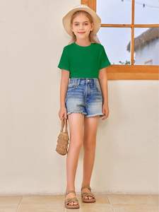 Camiseta Más Vendida para Mujer, Ropa Casual, Camiseta de Secado Rápido, Color Sólido, Camisetas de Buena Calidad para Mujer - Product Image 2