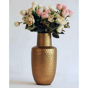 Jarrones económicos, jarrones de flores de Metal de diseño personalizado en oro, plata y negro para decoración de boda, jarrones de entrada de Hotel y sala de estar - Product Image 1