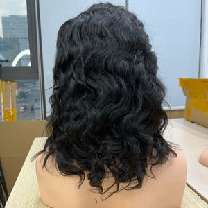 Paquete de trama de cabello humano virgen de onda Natural de alta calidad, tupé de encaje HD negro crudo con estilo Jerry Curl, peluca de un donante para mujer - Product Image 4
